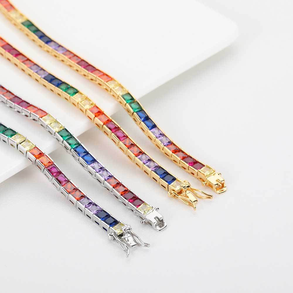 Colored Zirconia Tennis Bracelet